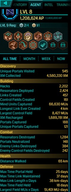 陣取りゲーム「Ingress」で最高レベルL8になったよ2